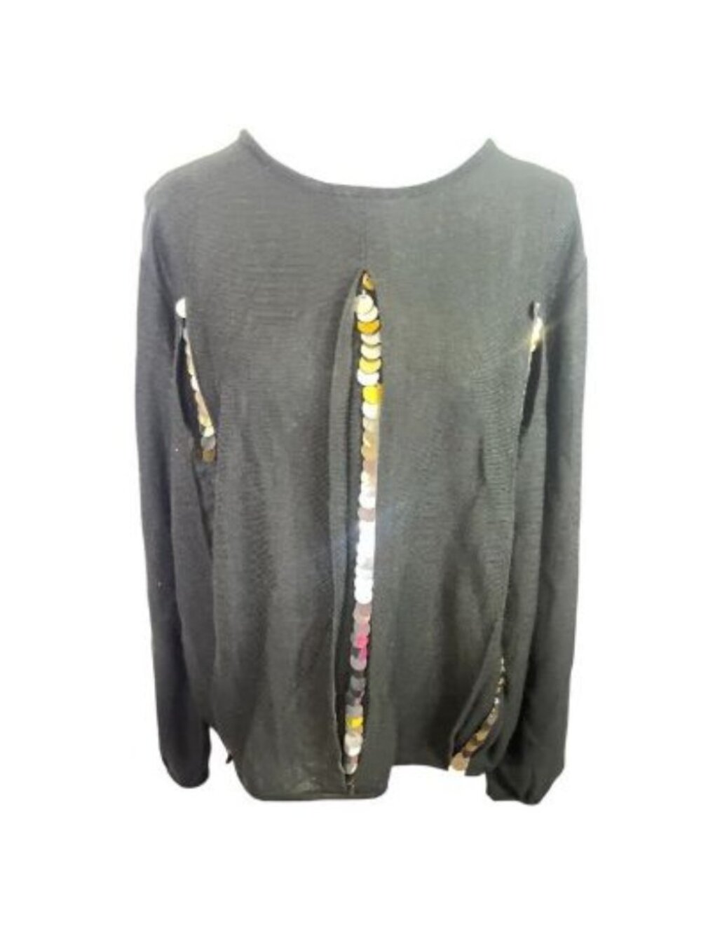 Vintage Lady Lilly Lightweight Sweater Sz 40 (US L) Embedded Sequins Disco 80s